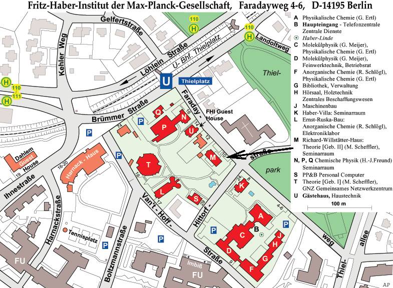 map of the Fritz-Haber-Institut