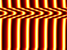 space-time plot of trapped Bloch fronts at 2:1 resonance in the 2D CO model